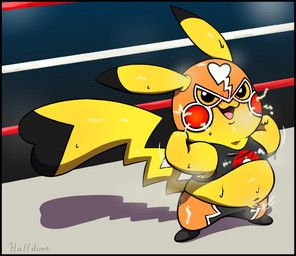 pikachu_libre, nintendo, pokemon, half_dime, anthro