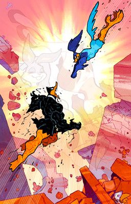 bugs_bunny, daffy_duck, purple_guy_(fnaf), road_runner_(looney_tunes), speedy_gonzales