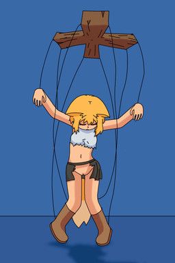 original_character_do_not_steal_(meme), treatsu, boots, bottomless, bottomwear