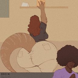 marcie_(lowpolyarelione), espectro111222, afro, anthro, big_butt