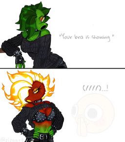 peablaze_(leafpaw), bra_strap_showing_(meme), electronic_arts, plants_vs._zombies, popcap_games