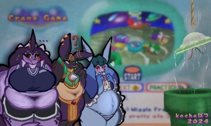 crystal_(kochapatsu), fan_character, min_(kochapatsu), pansol_(kochapatsu), ruins_style_lucario