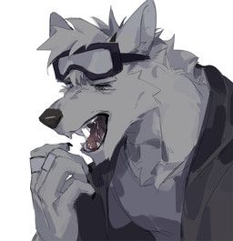 seatohao, anthro, bandage, black_clothing, black_jacket