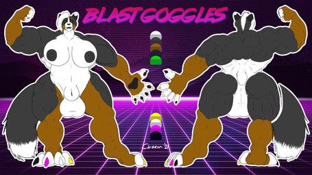 blastgoggles, ciraeon_(artist), 4_toes, 5_fingers, abstract_background