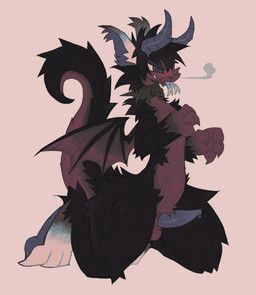 european_mythology, mythology, thorn_paw, 2_horns, 2_tongues