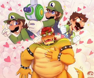 bowser, luigi, mario_bros, mario_plus_rabbids_sparks_of_hope, nintendo