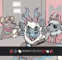 ratau_(cult_of_the_lamb), sariel_(cult_of_the_lamb), yngya_(cult_of_the_lamb), cult_of_the_lamb, divorce_selfie