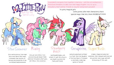fan_character, grapevine_(syrupyyy), minty_(syrupyyy), star_gleamer_(syrupyyy), strawberry_reef_(syrupyyy)