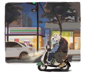 seatohao, anthro, bear, black_clothing, black_jacket