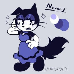 nancy_paws_(toonycryptid), toonycryptid, 1920s_theme, 4_fingers, @_symbol