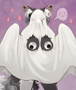 teastash, anthro, bed_sheet, bedding, bedsheet_ghost