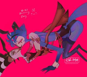 blitzo_(helluva_boss), stolas_(helluva_boss), hellaverse, helluva_boss, brimmstonemoth