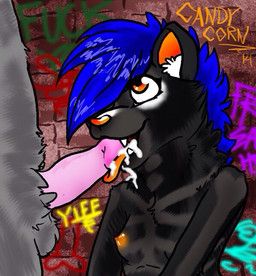 halloween, candycorn, alley, anthro, bioluminescence