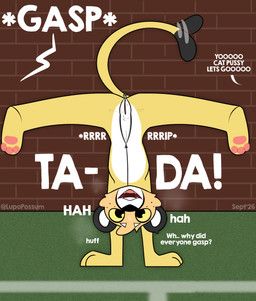 opie_(lupopossum), lupopossum, accident, accidental_exposure, anthro