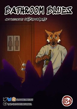 emil_(slipstreamtease), slipstreamtease, alcohol, anthro, bathroom