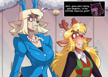 carol_holiday, noelle_holiday, susie_(deltarune), deltarune, undertale_(series)