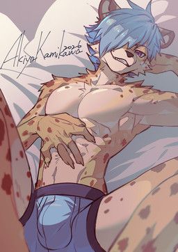 akiya_kamikawa, 5_fingers, anthro, arm_markings, arm_tuft