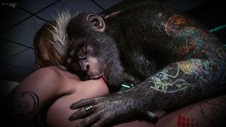 huskyman24, 5_fingers, anthro, ape, areola