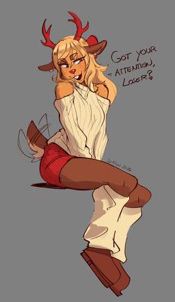 noelle_holiday, deltarune, undertale_(series), sy_noon, 2_horns