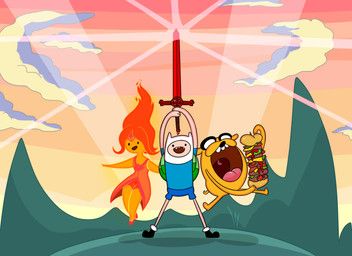 finn_the_human, flame_princess, jake_the_dog, adventure_time, cartoon_network