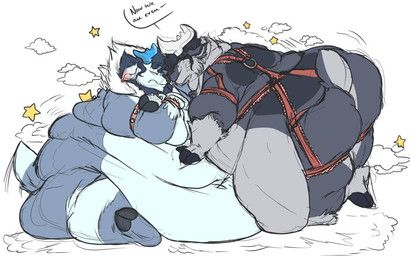 donut_(chaoswaffle), komi_(fatty-sashimi), christmas, fatty-sashimi, after_transformation