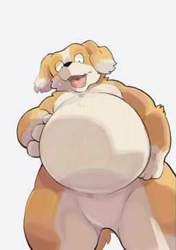 tinntira, anthro, belly, big_belly, black_nose