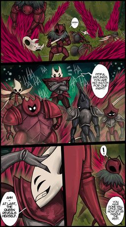 crust_king_khann, skarrsinger_karmelita, family_guy_death_pose, hollow_knight:_silksong, hollow_knight_(franchise)