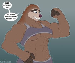 inprogress, abs, anthro, athletic_wear, big_arms