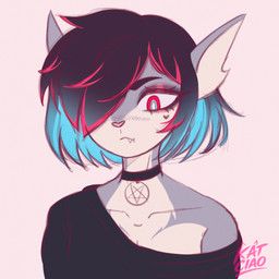 kaiko_(katciao), katciao, alternate_hairstyle, alternative_fashion, ambiguous_gender