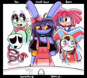 gangle_(tadc), gooseworx's_post-transition_jax_design, jax_(tadc), pomni_(tadc), ragatha_(tadc)