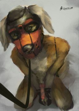 gaertan, animal_mask, anthro, arms_tied, bdsm