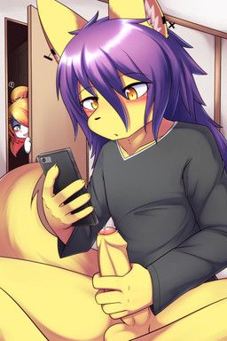 itsuki_(hane), purple_canid_(hane), hane, anthro, balls