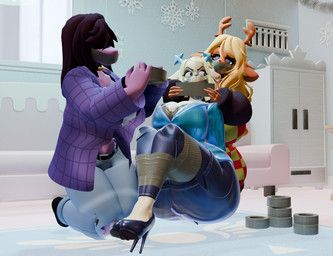carol_holiday, noelle_holiday, susie_(deltarune), deltarune, undertale_(series)