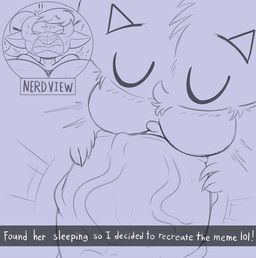 nerd_cat_(masterj291), pussy-cat_(meme), kronkeldurr, anthro, areola
