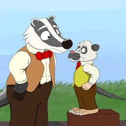 piothecloudrat, accessory, anthro, badger, biped