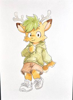 tinntira, anthro, antlers, biped, black_nose