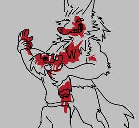 hyacinth_hallow, anthro, bite_mark, blood, blood_on_chest