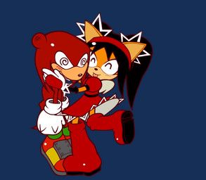 classic_knuckles, honey_the_cat, knuckles_the_echidna, classic_sonic_(universe), sega