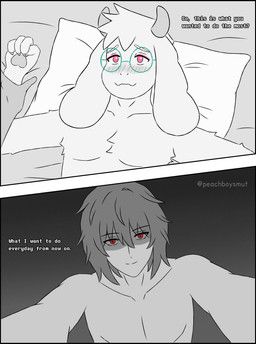kris_dreemurr, ralsei, deltarune, undertale_(series), peachboysmut