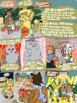 halloween, kazy3, ambiguous_fluids, annie_(kazy3), anthro