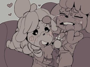 digby_(animal_crossing), isabelle_(animal_crossing), animal_crossing, nintendo, gnauseating