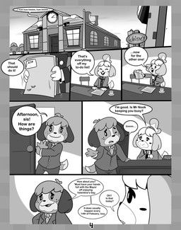 digby_(animal_crossing), isabelle_(animal_crossing), animal_crossing, nintendo, cookieboy011