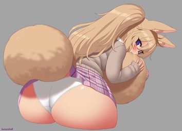 kuroonehalf, animal_humanoid, big_butt, big_tail, bite