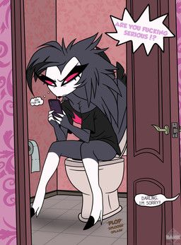 octavia_(helluva_boss), hellaverse, helluva_boss, thedispenser69, annoyed