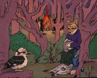 ding_dong_(totalstinker), wilson_(wwormguts), wwormguts, anthro, avian