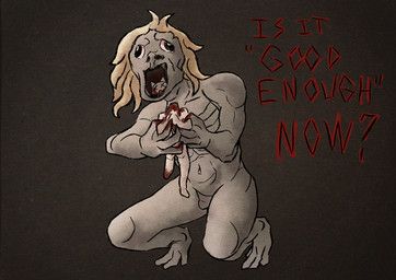 saturn_devouring_his_son, eyescutout, ambiguous_gender, amputated_leg, amputation