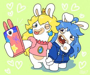 laura_kate_dale, rabbid_peach, mario_bros, mario_plus_rabbids_kingdom_battle, nintendo