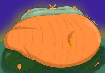 reathe_(character), halloween, citrusbunny17, anthro, belly