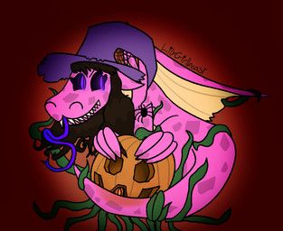 lily_(dragon)_(lilygirlbeast), halloween, mythology, lilygirlbeast, abstract_background