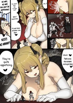 uru, all_fours, armor, armwear, big_breasts